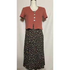 Vintage Rabbit Rabbit Rabbit Designs Dress Two Piece Set Size 6p